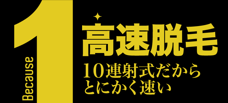 Because1 高速脱毛　10連射式だからとにかく速い