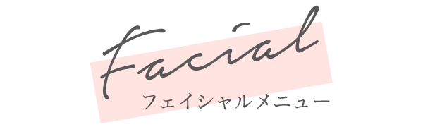 フェイシャルメニュー